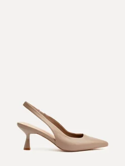 Mokka - Presley pumps met naaldhakken en spitse neus*Linzi Hot