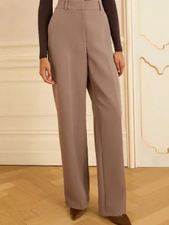 Mokka - broek met wijde pijpen*Love & Roses Best