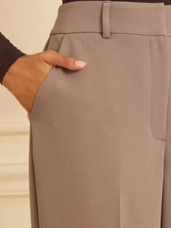 Mokka - broek met wijde pijpen*Love & Roses Best