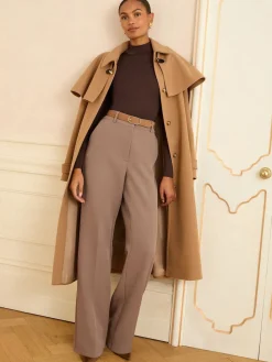 Mokka - broek met wijde pijpen*Love & Roses Best