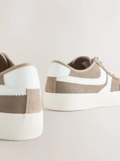 - Forever Comfort® Suede Side Stripe Skater Lace Up Trainers*Next Hot