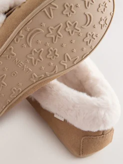 Mokkabruin - Moccasin Suede Slippers*Next Clearance