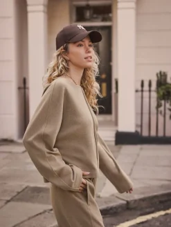 Mokkabruin - Soft Brushed Finish Slouch Neck Longsleeve Sweatshirt*Next Hot