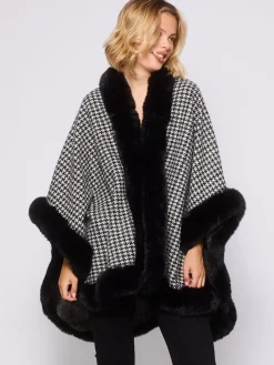 - Faux Fur Trim Cape*South Beach Best