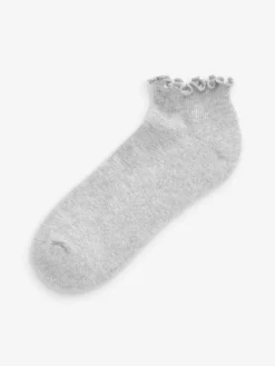 Monochroom - 4 Paar sneakersokken met rucherand en verzachte zool*Next Discount