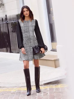 - Boucle Peplum Hem Mini Dress*Friends Like These Hot