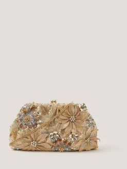 Bloom Floral Embellished Clutch Bag*Monsoon Clearance