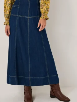 Brooke Seamed Denim Midi Skirt*Monsoon Sale