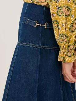 Brooke Seamed Denim Midi Skirt*Monsoon Sale