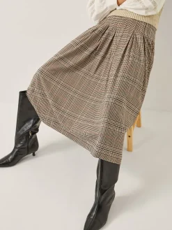 Carmen Check Pleat Midi Skirt*Monsoon Outlet