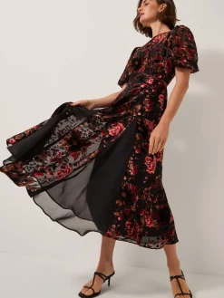 Carolyn Midi Devoré Dress*Monsoon Online