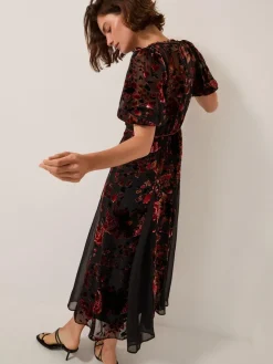 Carolyn Midi Devoré Dress*Monsoon Online