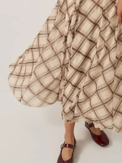 Chelsea Check Print Midi Skirt*Monsoon Hot