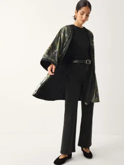 Delta Print Velvet Kimono*Monsoon