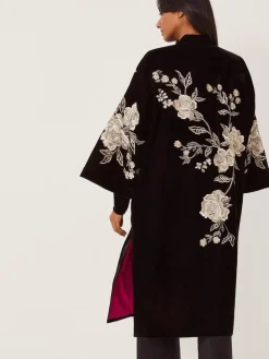 Fia Floral Embroidered Velvet Kimono*Monsoon New