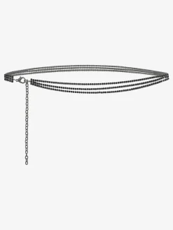 Jet Crystal Layered Chain Belt*Mood New