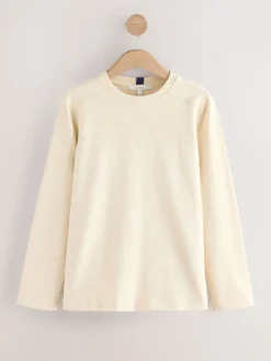 Moutkleurig - Dik T-shirt met lange mouwen en ronde hals*Next New