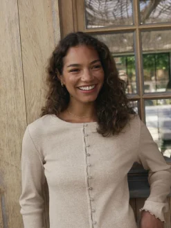 - Geribbelde pyjama met knopen*self. Outlet