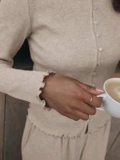 - Geribbelde pyjama met knopen*self. Outlet