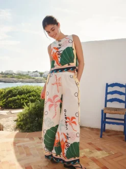 Multi - Broeken met wijde pijpen*Next Online