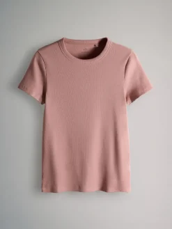 Multi - 5 Pack Korte Mouw Geribd T-shirt*The Set Hot