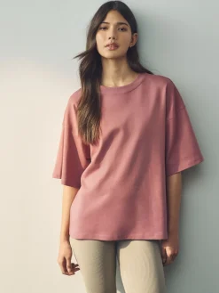 Multi - Verpakking van 5 100% katoenen boxy T-shirts met korte mouwen*Next Clearance