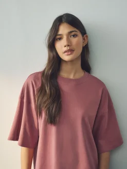 Multi - Verpakking van 5 100% katoenen boxy T-shirts met korte mouwen*Next Clearance