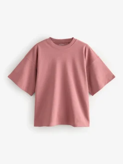 Multi - Verpakking van 5 100% katoenen boxy T-shirts met korte mouwen*Next Clearance