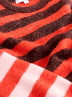 Multi Red/Blue Stripe - Trui met ronde hals en lange mouwen met wol*Next Sale
