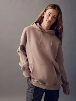 Naturel bruin - Active Longline Overhead Hoodie met superzacht naaddetail en zakken*Next New