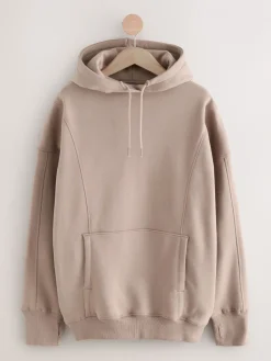 Naturel bruin - Active Longline Overhead Hoodie met superzacht naaddetail en zakken*Next New
