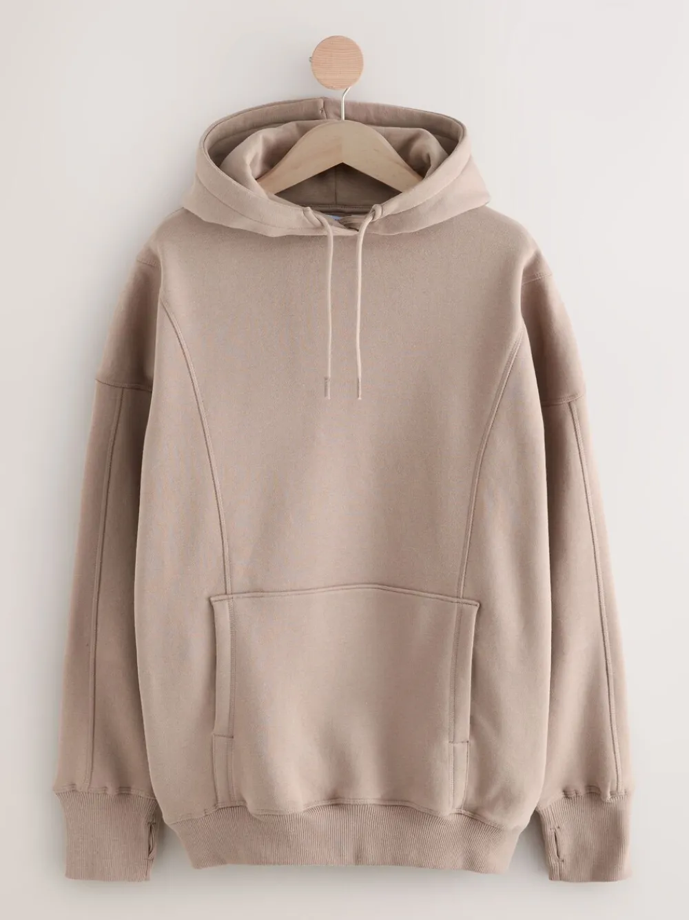 Naturel bruin - Active Longline Overhead Hoodie met superzacht naaddetail en zakken*Next New