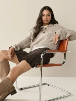 - Boucle Long Sleeve Polo Jumper*Next Sale