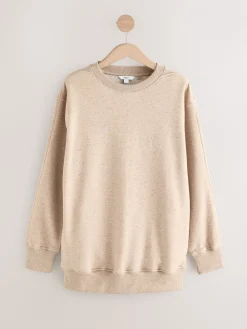 - Essentials sweatshirt met relaxte pasvorm, lange snit en zakken*Next Online