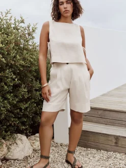 Natuurlijk - 100% linnen bermudashort*Next Discount