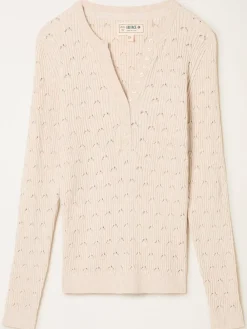 - FatFace Knitted Button Front Henley*Fat Face Clearance