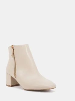 - Kate Zip Side Square Toe Block Heel Ankle Boots*Novo Clearance