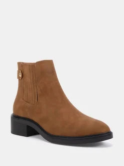 Natuurlijk - Wide Fit Darlina Flat Chelsea Ankle Boots*Novo Online