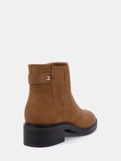 Natuurlijk - Wide Fit Darlina Flat Chelsea Ankle Boots*Novo Online