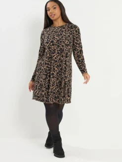 - Printed Ribbed Tunic*Yours Curve Hot