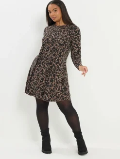 - Printed Ribbed Tunic*Yours Curve Hot