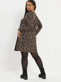 - Printed Ribbed Tunic*Yours Curve Hot