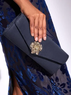 Navy Floral Trim - Clutch Bag*Lipsy Best