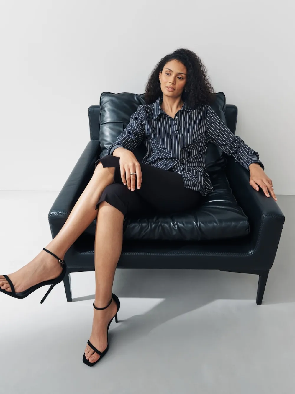 - Fitted Stretch Essential Long Sleeve Shirts 2 Pack*Next Outlet