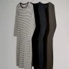 - 3 Pack Ribbed Long Sleeve Midi Dresses*The Set