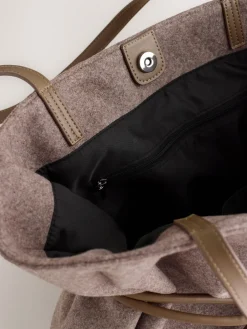 Nertsgrijs/bruin - Felt Belted Shoulder Bag*Next Discount