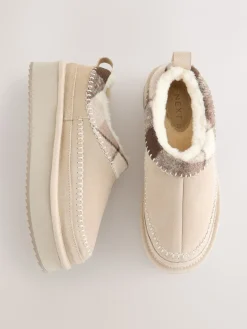 - Forever Comfort® Leather Fur Lined Cosy Platform Shoes*Next Best