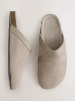 - Forever Comfort Leather Clean Footbed Clogs*Next Outlet