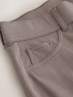 Nertsgrijs/bruin - Jersey denim broek met wijde pijpen*Next Hot