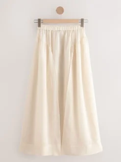 Neutraal - Beach Midi Skirt With Ramie*Next Clearance